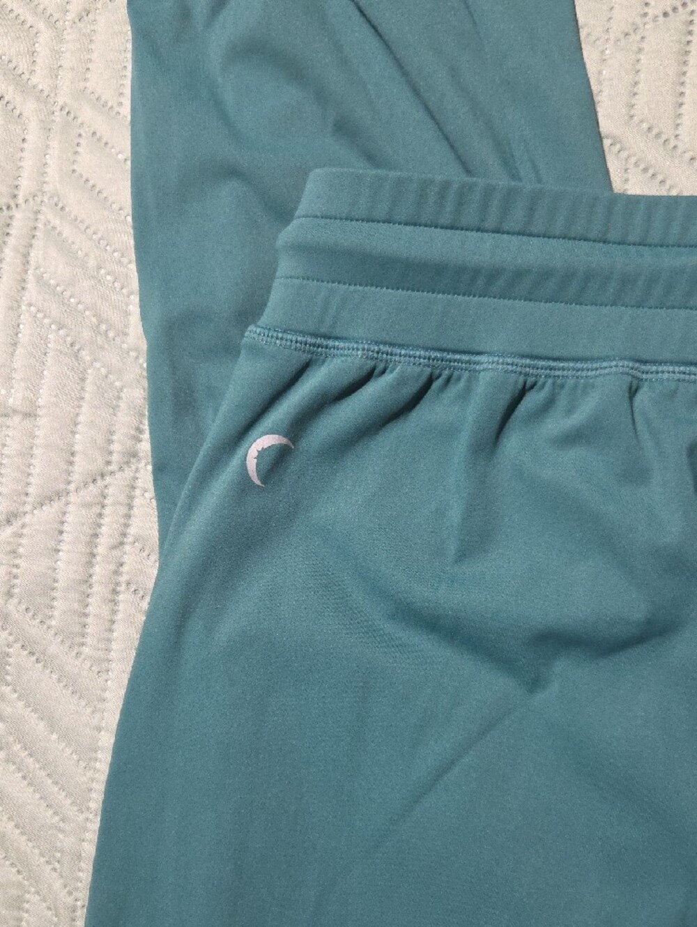 ZYIA Womens Teal Drawstring Joggers with Zipper Ankle - Picture 6 of 8